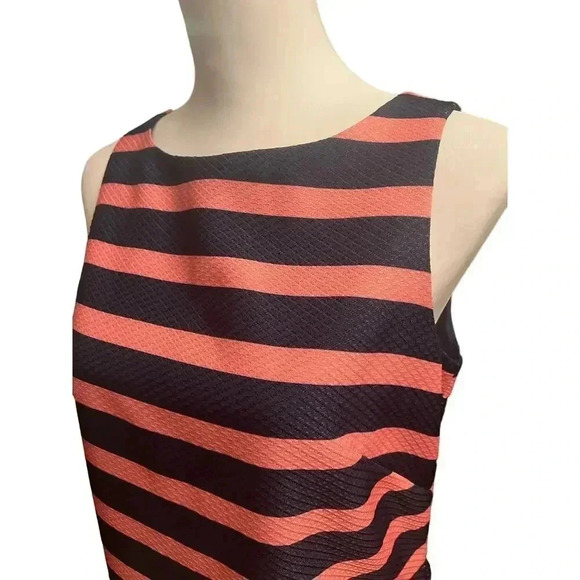 Jessica Howard sleeveless striped dress pink and navy size 6 - Picture 2 of 6